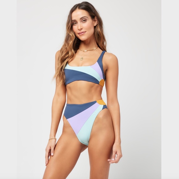 Set of 2!! L*Space Luca Sunburst Bikini Top and Bottom!! 🌺 - Picture 2 of 7